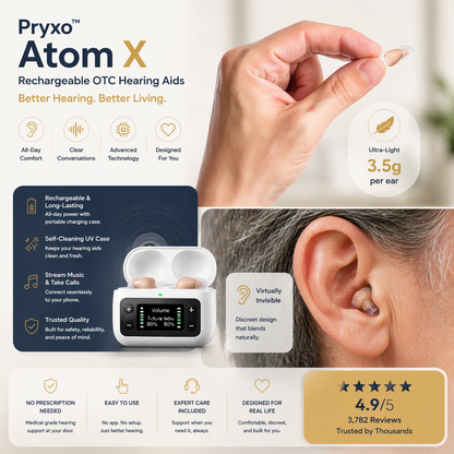 2026 Pryxo Atom X PRO— Invisible + AI Noise Reduction